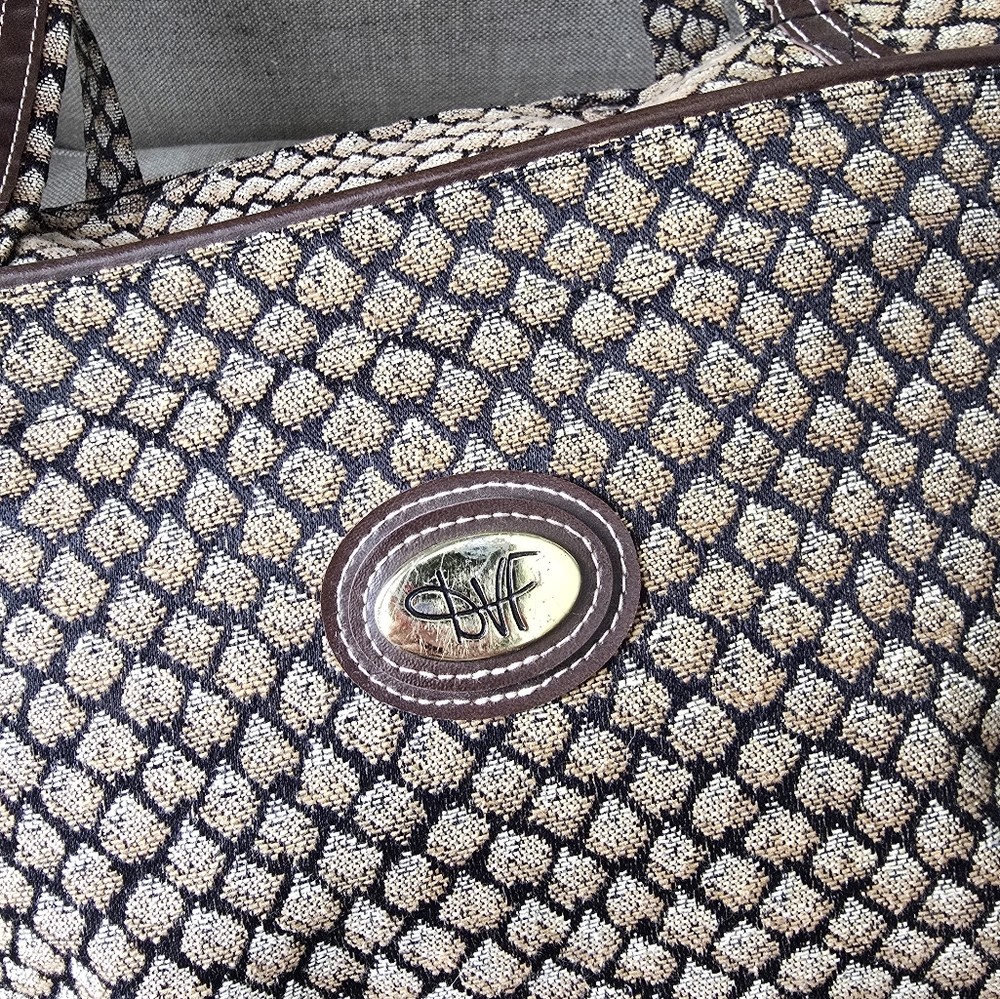 Vintage DVF Tapestry Weekender Tote Bag - Picture 5 of 9